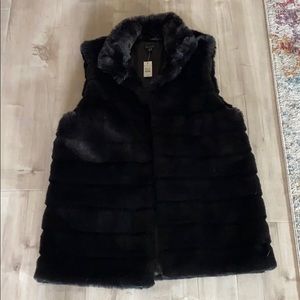 Talbots faux fur vest